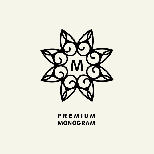 abstract flower template for logo emblem vector image