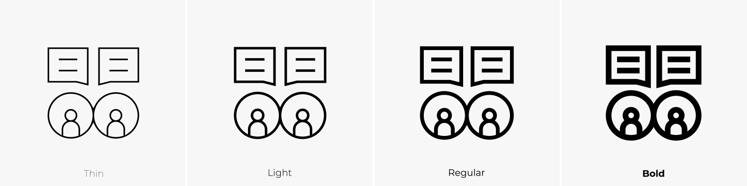 Deal icon thin light regular and bold style Vector Image
