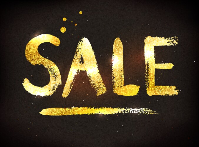 Hand drawn lettering of sale word Vector Image