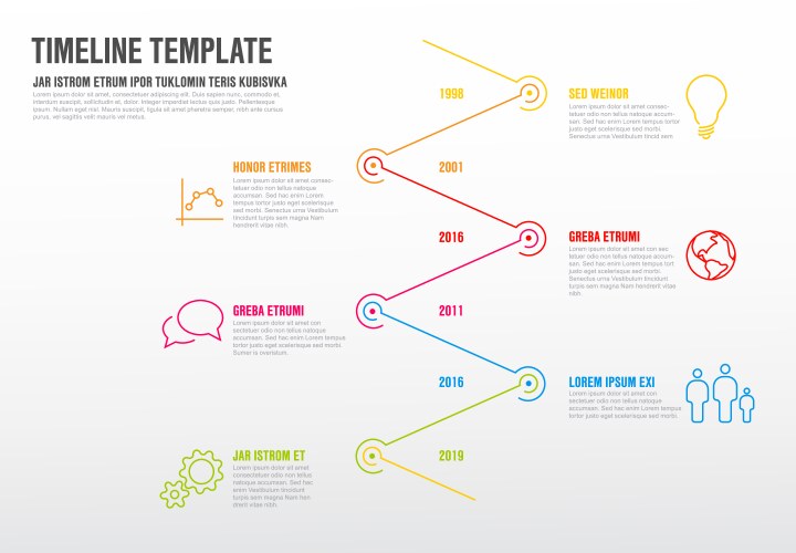 Timeline Infographic Template Royalty Free Vector Image