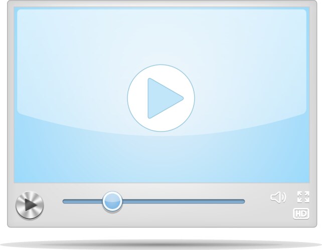 Video player transparent screen interface Vector Image