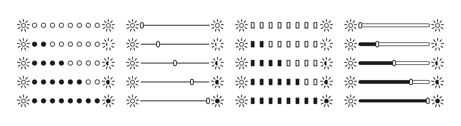 3d brightness control icon screen Royalty Free Vector Image