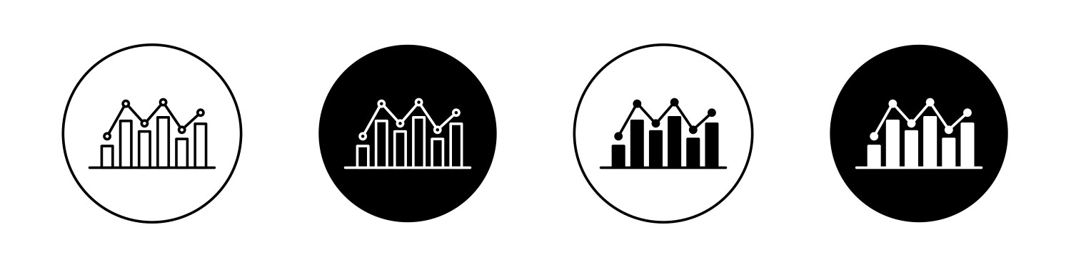Chart histogram icon Royalty Free Vector Image