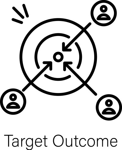 Communication Outcomes Vector Target audience Royalty Free Vector Image - VectorStock