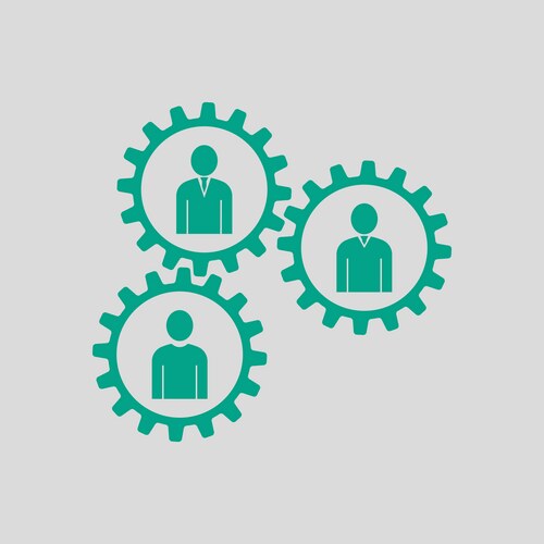 Optimize teamwork loop concept icon Royalty Free Vector