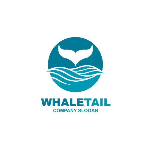 abstract whale icon vector image