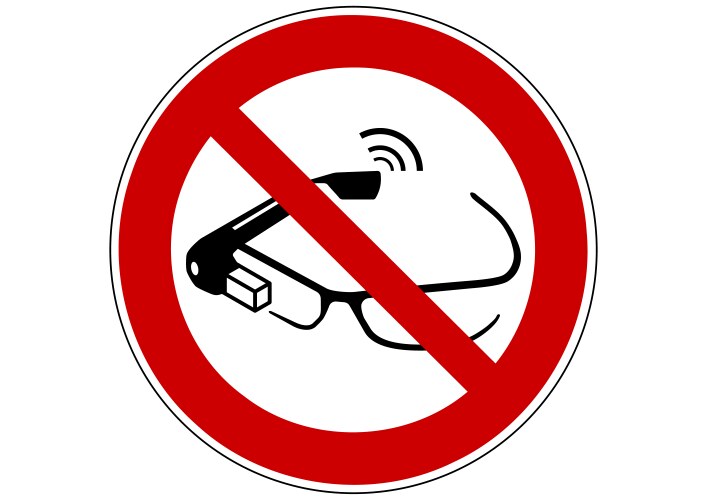 No smart glasses vector image