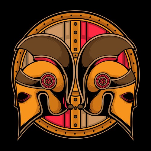 Spartan helmet logo Vector Image