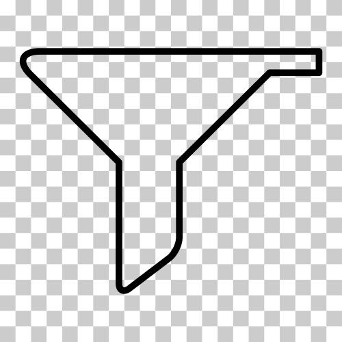 Filter button web shape icon flat filtering vektorbild