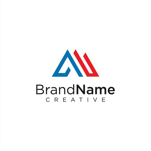 Triangle stripes mountain sun simple logo – Royalty-Free Vector ...
