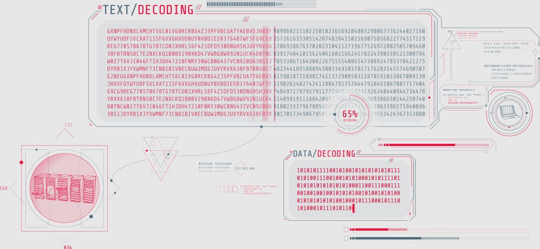 server data processing interface with text vector