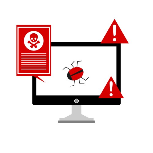 Hacker activity computeralert notification vector image