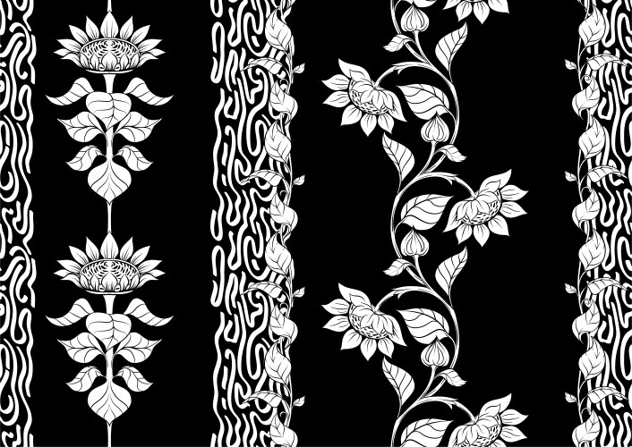 Sunflower black and white Vector Images & Graphics for Commercial Use ...