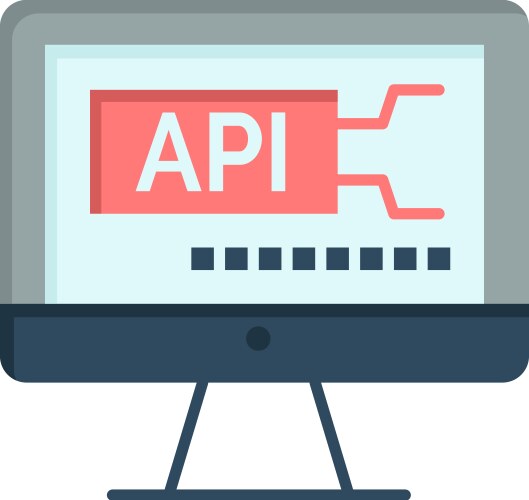 Computer code coding education flat color icon vektorbild