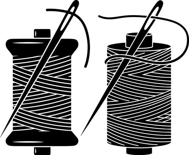 Sewing Icon: Needle & Thread – Royalty-Free Vector | VectorStock