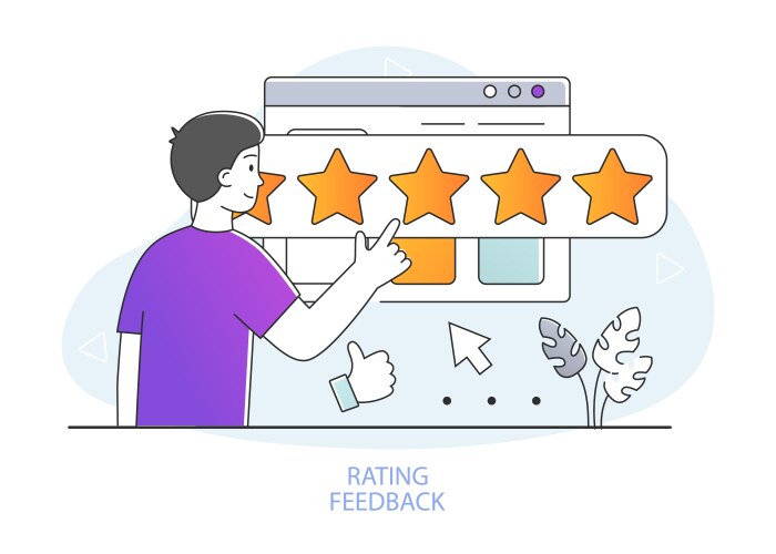 user feedback rating concept vector image