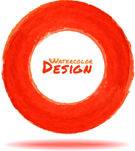 Red bright abstract circle frame design element Vector Image