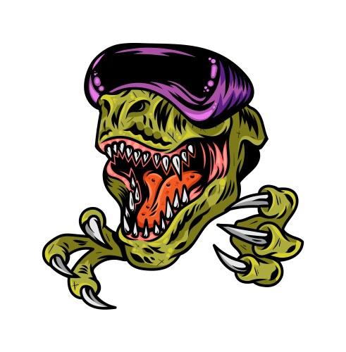 T-Rex in VR Glasses Vector Image