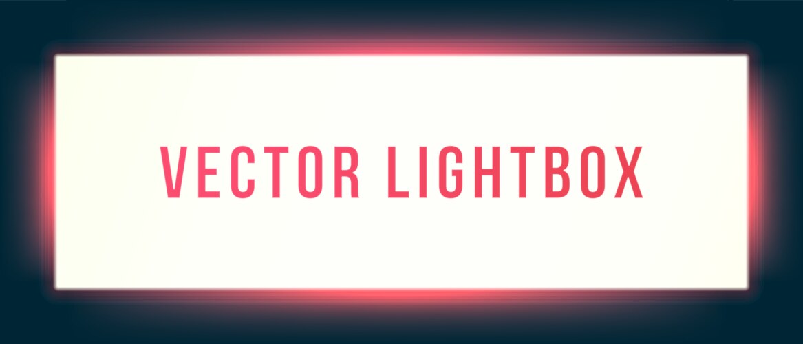 Lightbox sign box mockup illuminated signage vector image