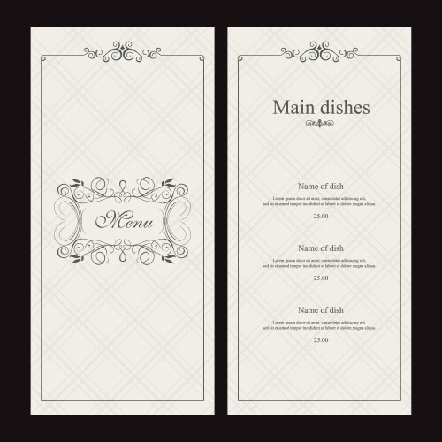 Abstract menu background with some special objects vector image