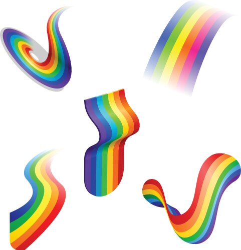 Rainbow ribbon Royalty Free Vector Image - VectorStock