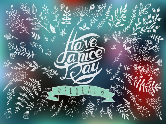 Postcard with text have a nice day Vector Image