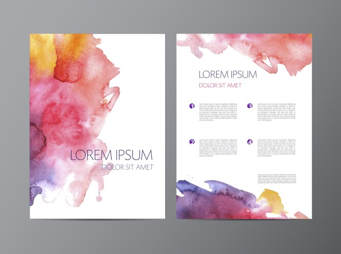 Watercolor Splash Poster Template vector image