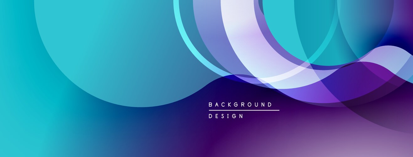Abstract gradient background overlapping circles vector image