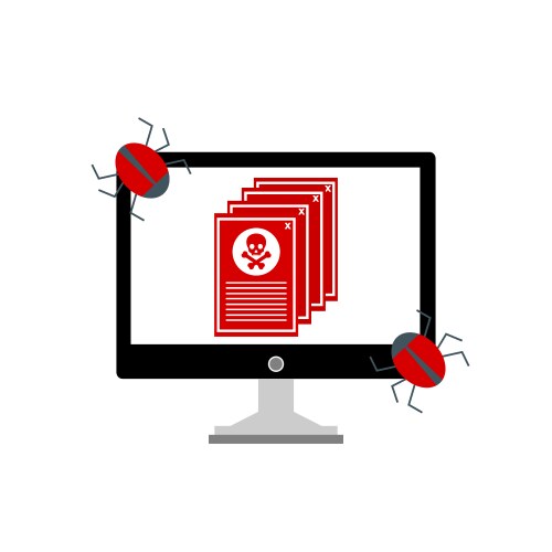 Hacker activity computeralert notification vektorbild