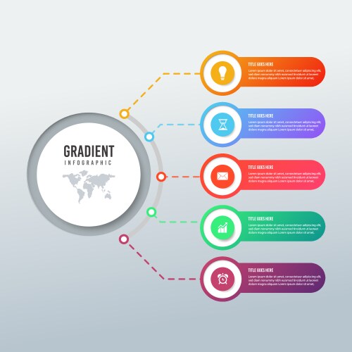 Digital business infographic design Vector Image