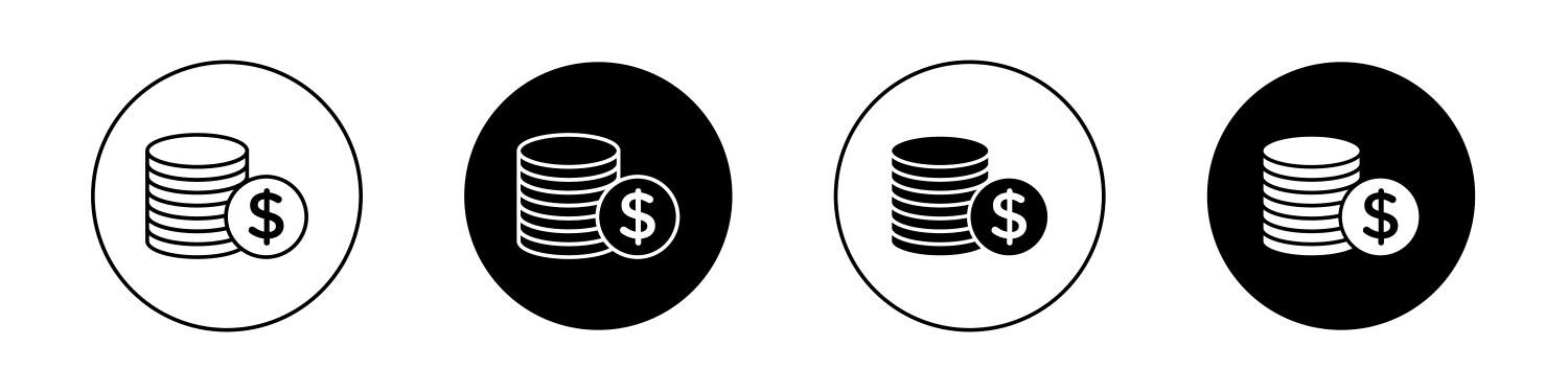 Coins icon Royalty Free Vector Image - VectorStock