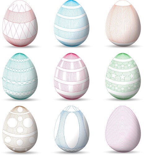 easter eggs and happy vector image