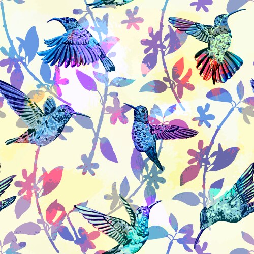 Crystal hummingbird Royalty Free Vector Image - VectorStock