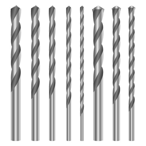 Screw hex bolt set design isolated on white Vector Image