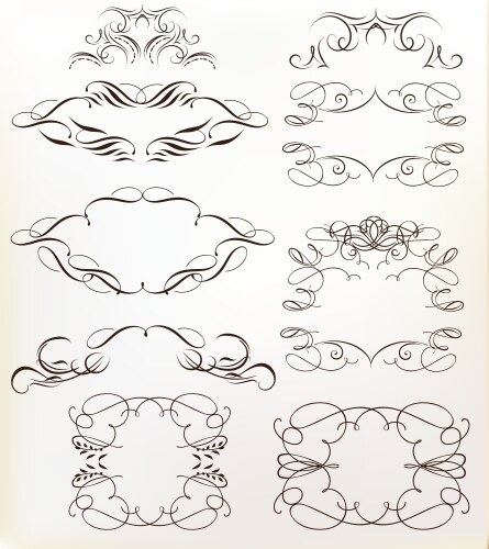 Calligraphic elements Royalty Free Vector Image