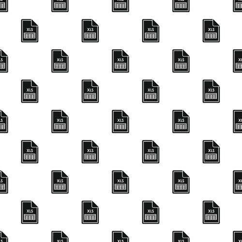 Xls file pattern simple style vector image