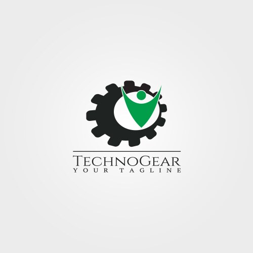 gear logo designtechnology icon vector