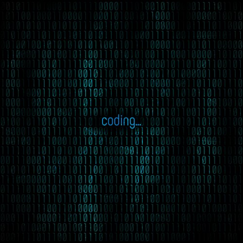Coding abstract background matrix with binary vector image