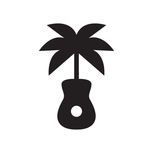 Guitar beach logo design image vector image