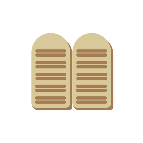 Ten Commandments Tablets Icon – Royalty-Free Vector | VectorStock