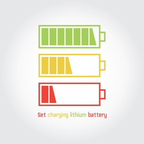 Lithium ion battery set power pack Royalty Free Vector Image