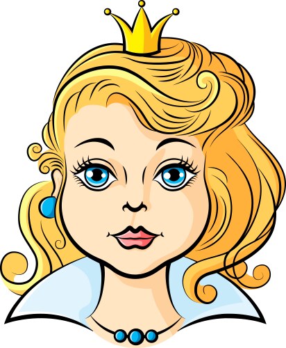 princess girl vector image