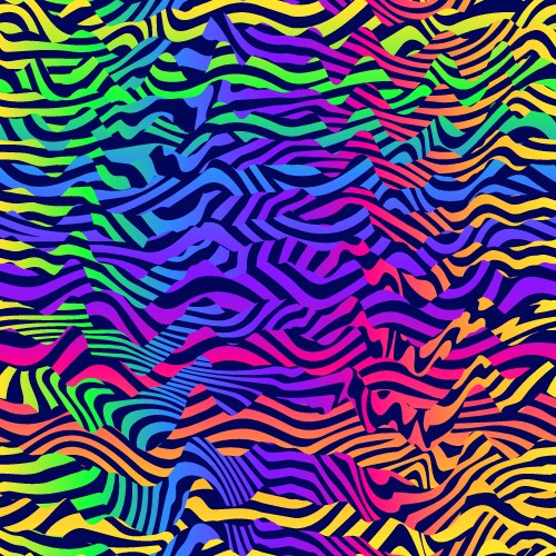 Psychedelic waves purple color gradient rainbow Vector Image