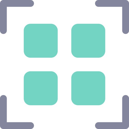 Scan qr code flat color ui icon vector image