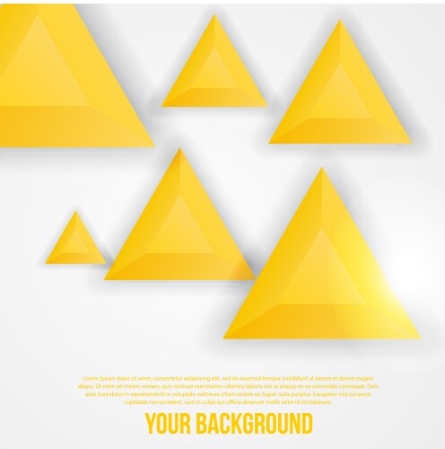 Abstract triangles template object web vector image