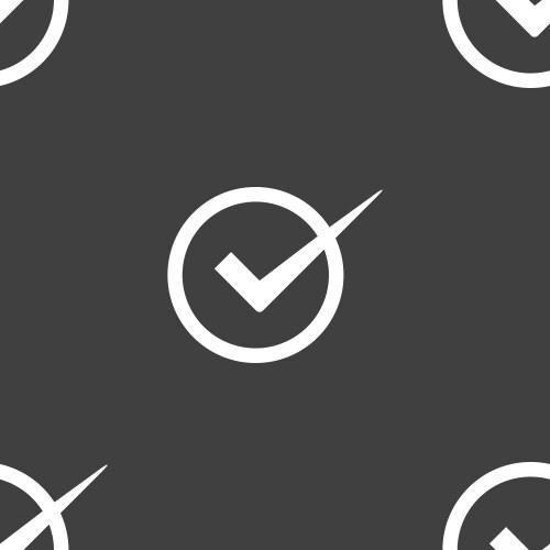 Check mark sign icon checkbox button seamless vector image