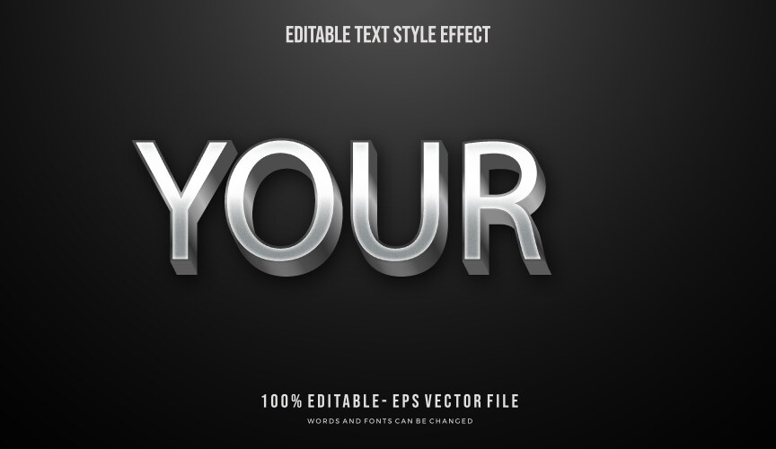 Modern editable text style effect gradient color vector image