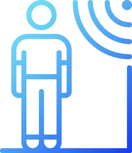 Proximity sensors gradient linear icon vector image
