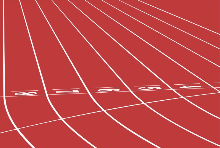 Red track running vector image