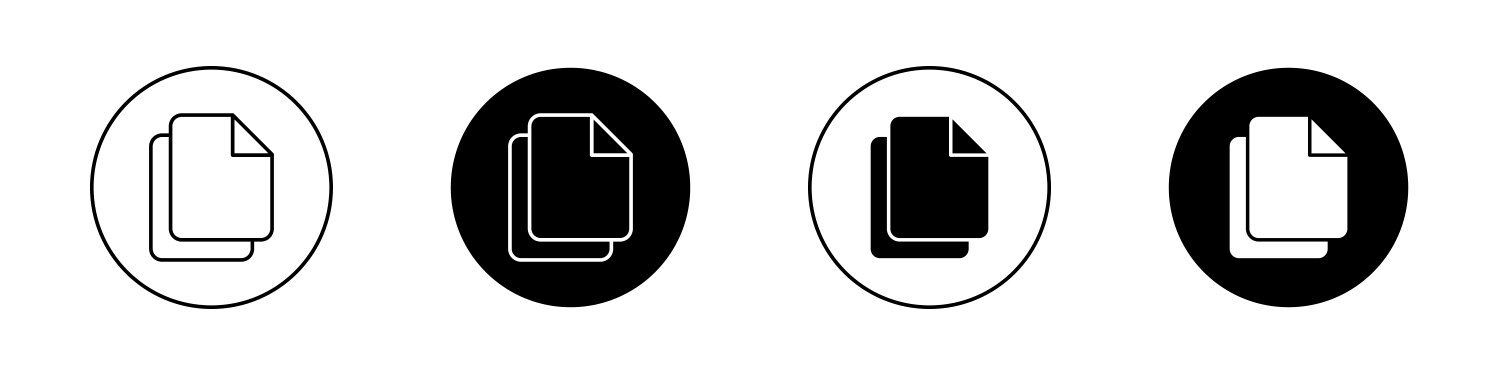 Duplicate icon set copy data files symbol Vector Image
